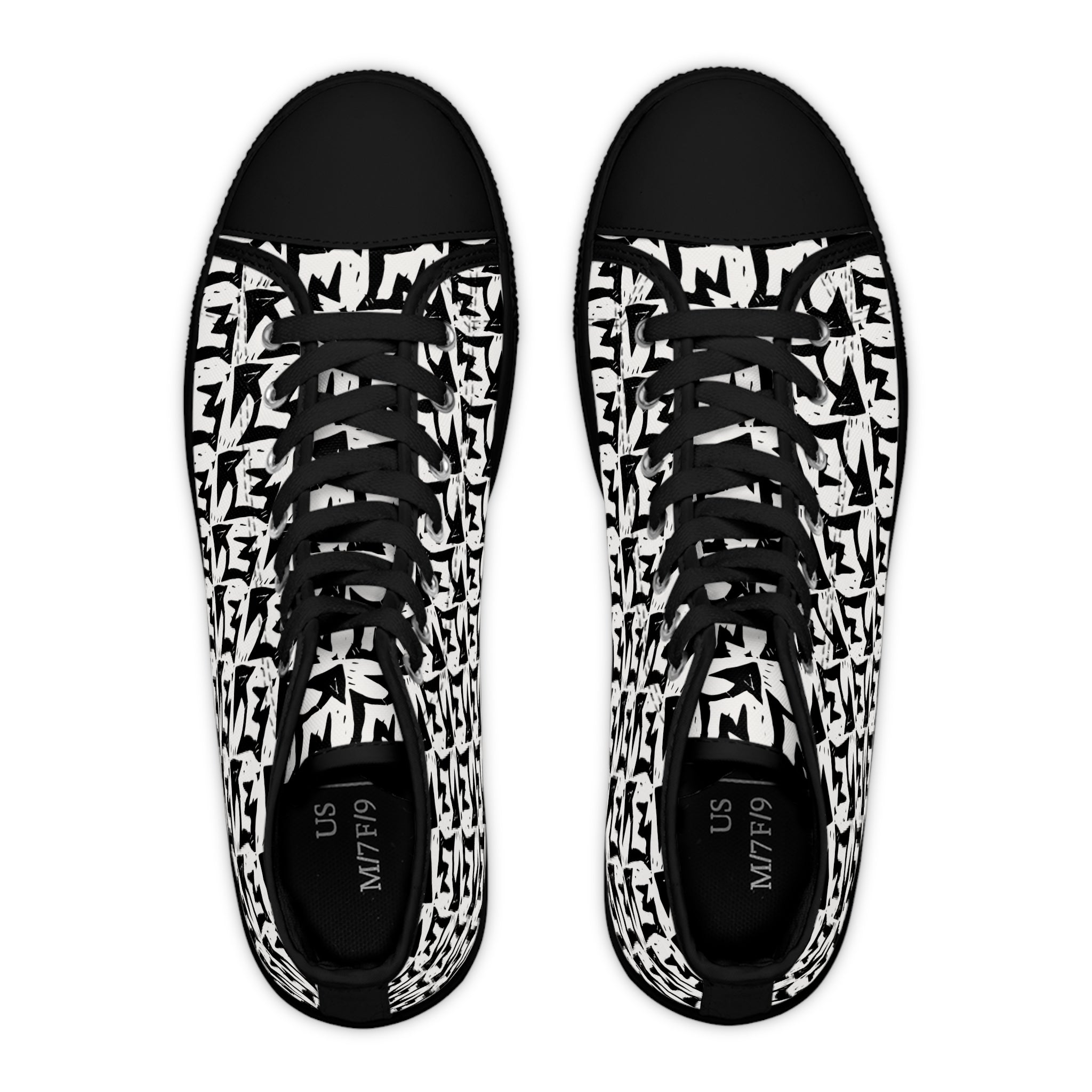 No Wrong Direction: Women's Canvas High Top Sneakers