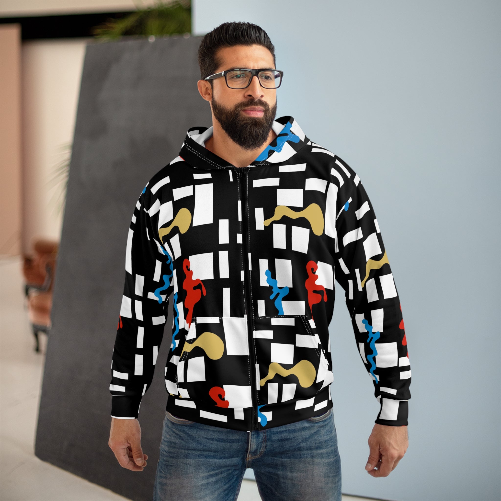 The Play Edit: Unisex Zip Hoodie (Black)