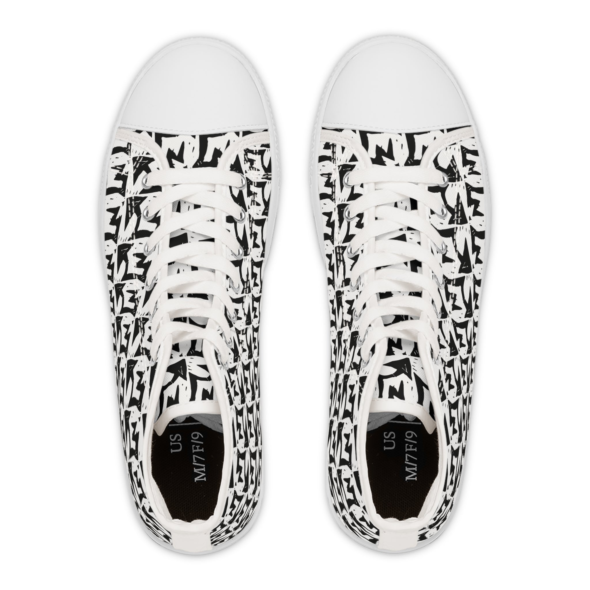 No Wrong Direction: Women's Canvas High Top Sneakers