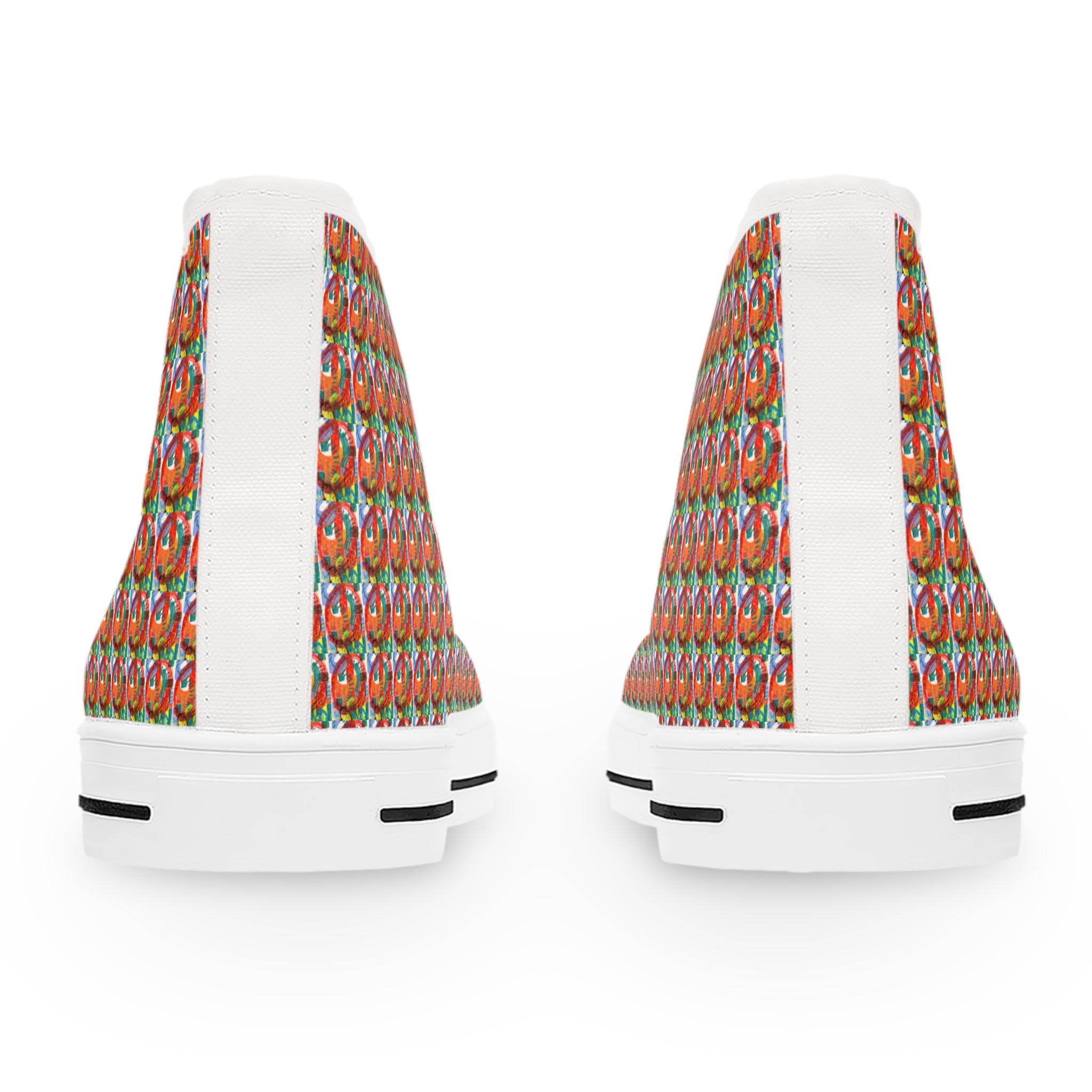 Joy Lines: Women's High Top Canvas Sneakers