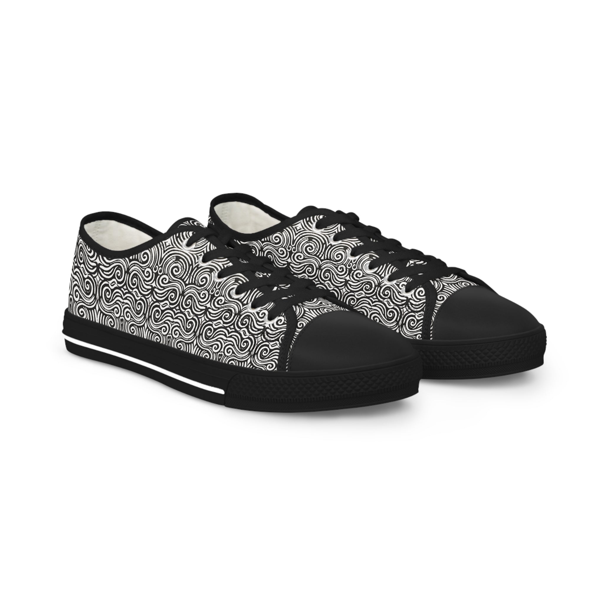 Life is Non-Linear: Men's Low Top Canvas Sneakers