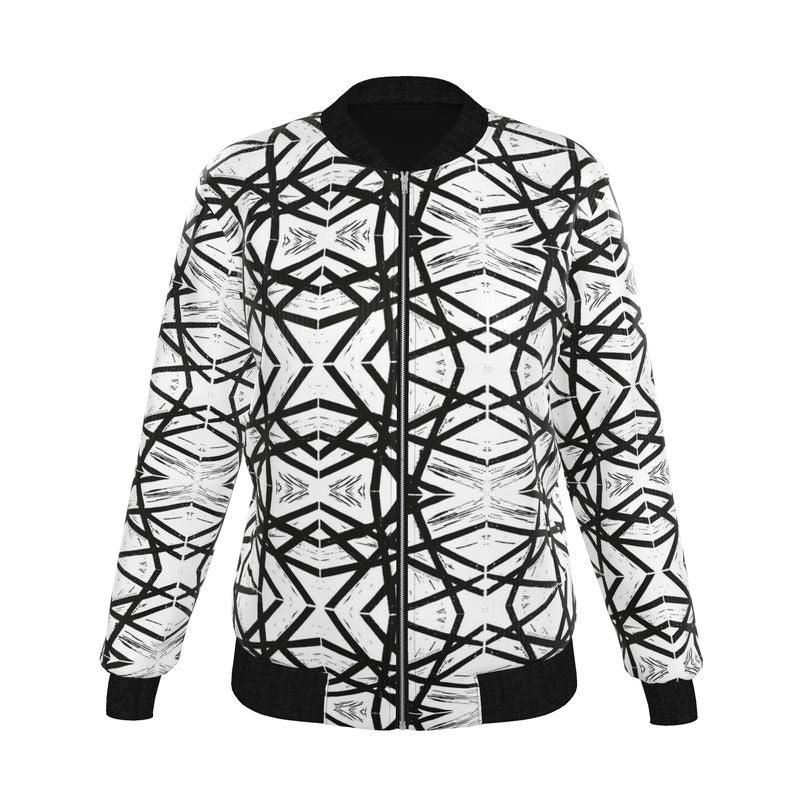 Intuition in Motion: Women's Legacy Silk Bomber Jacket (Reversible)