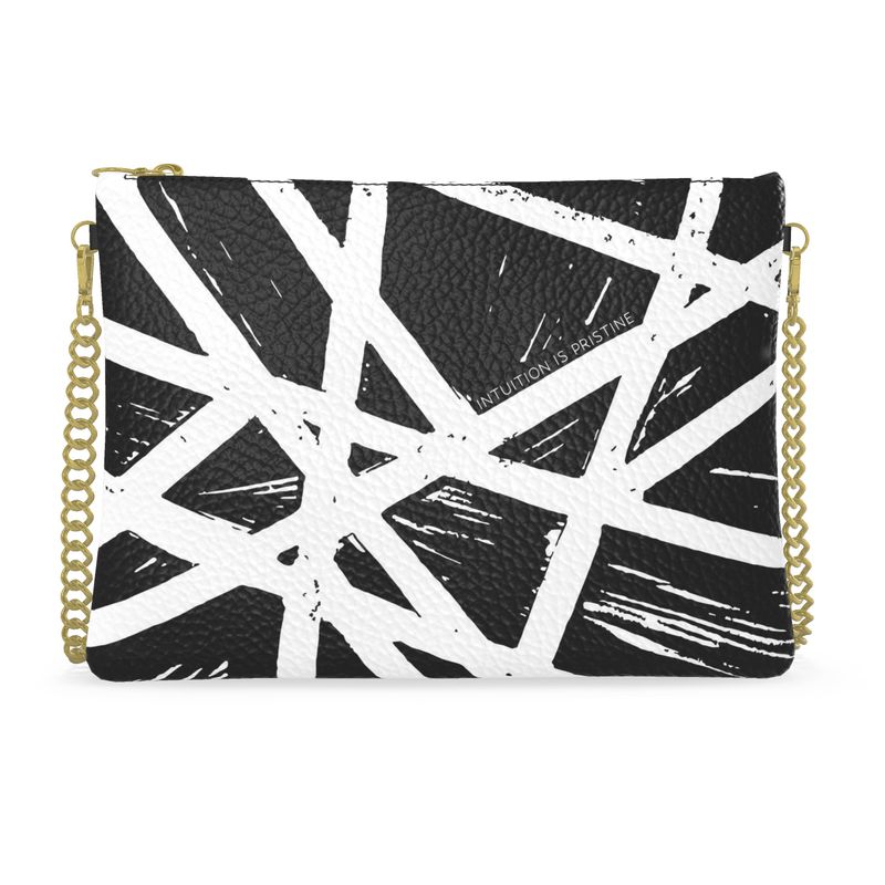 Intuition in Motion: Leather Crossbody Bag With Chain