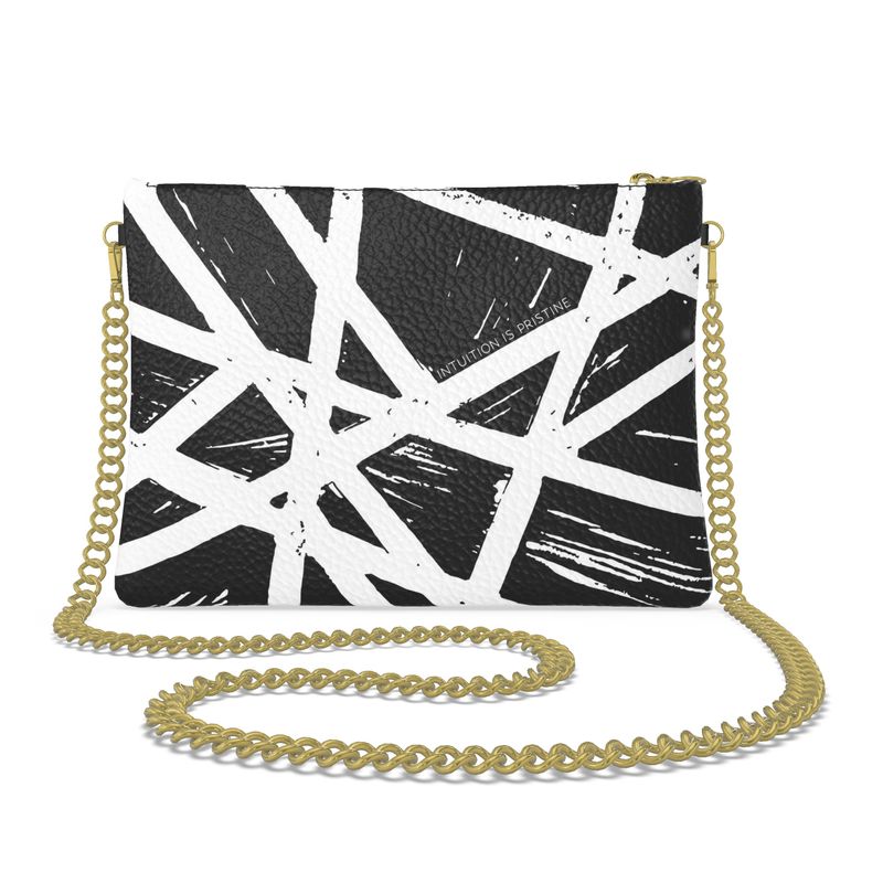 Intuition in Motion: Leather Crossbody Bag With Chain