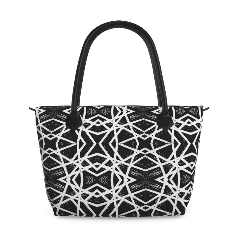 Intuition in Motion: Canvas Zip Top Handbag