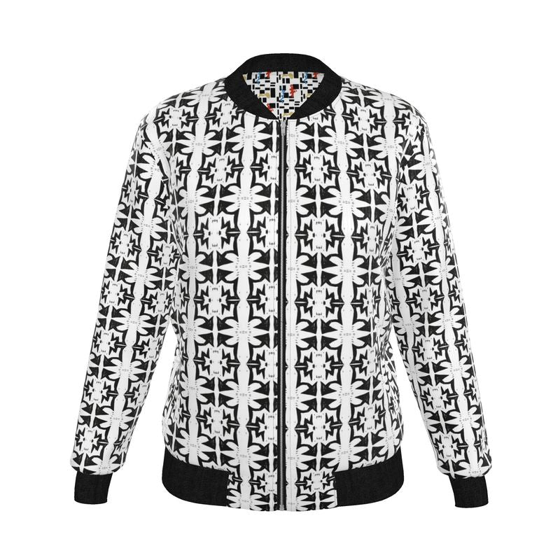 No Wrong Direction: Women's Silk Bomber Jacket (Reversible)
