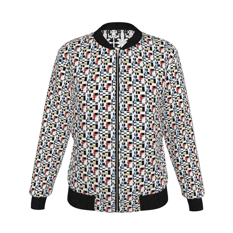 No Wrong Direction: Women's Silk Bomber Jacket (Reversible)