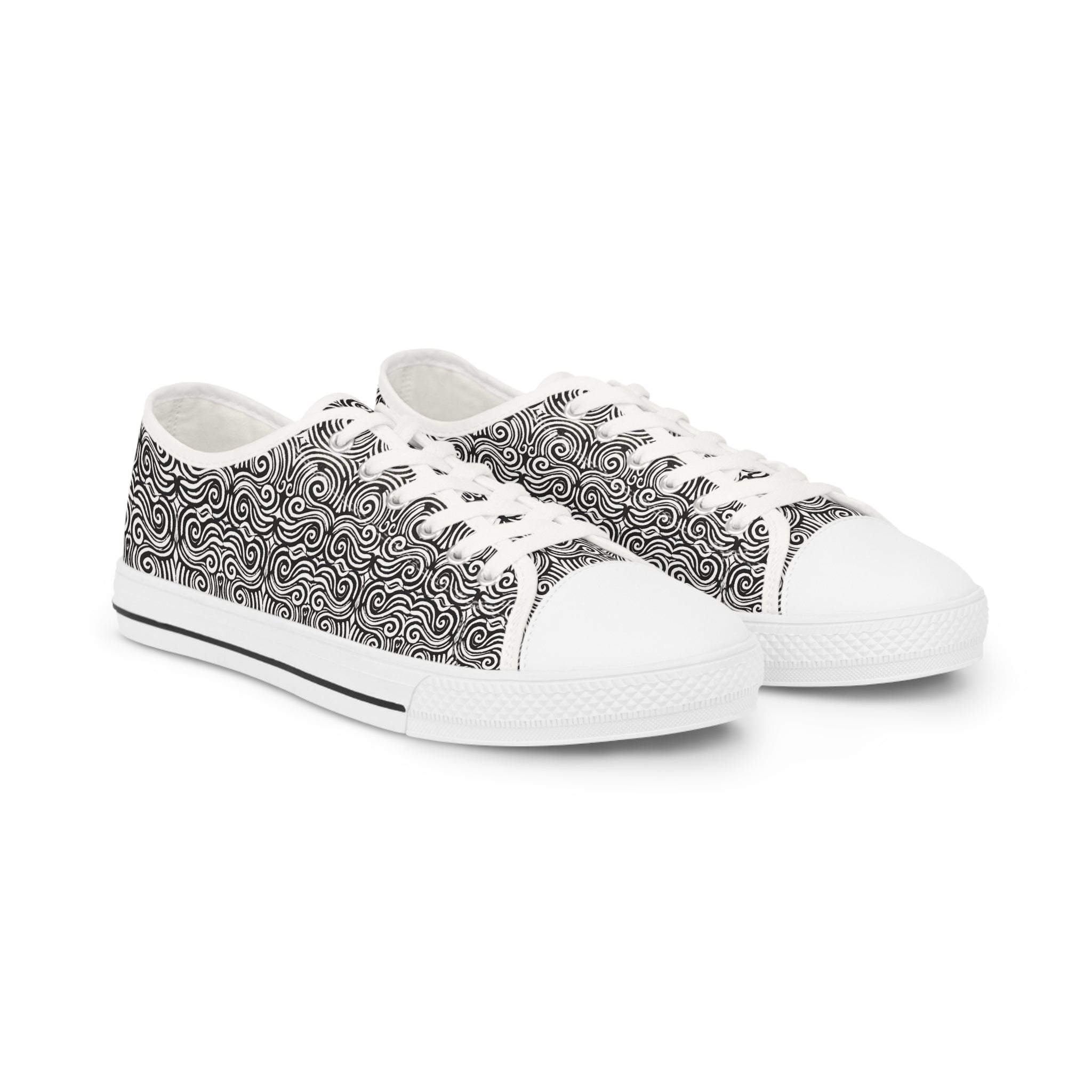 Life is Non-Linear: Men's Low Top Canvas Sneakers